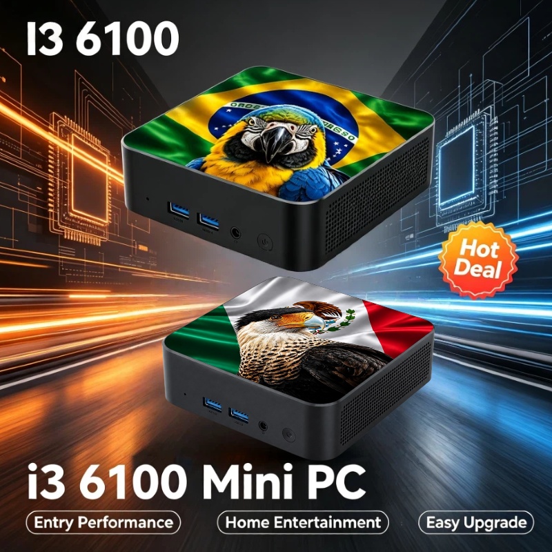 Pc Gaming I3 - เกมมิ่งพกพา ทรงพลัง ธงชาตินิวเม็กซิโกและบราซิล ประสิทธิภาพสูง Core i3-6100