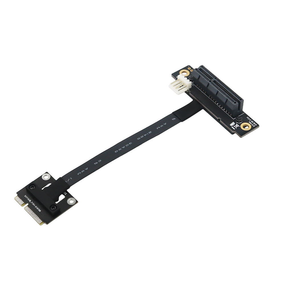 Pcie Riser Cable - เพิ่มการ์ด270องศา Mini PCIe PCI-E 4X สายเคเบิลอะแดปเตอร์