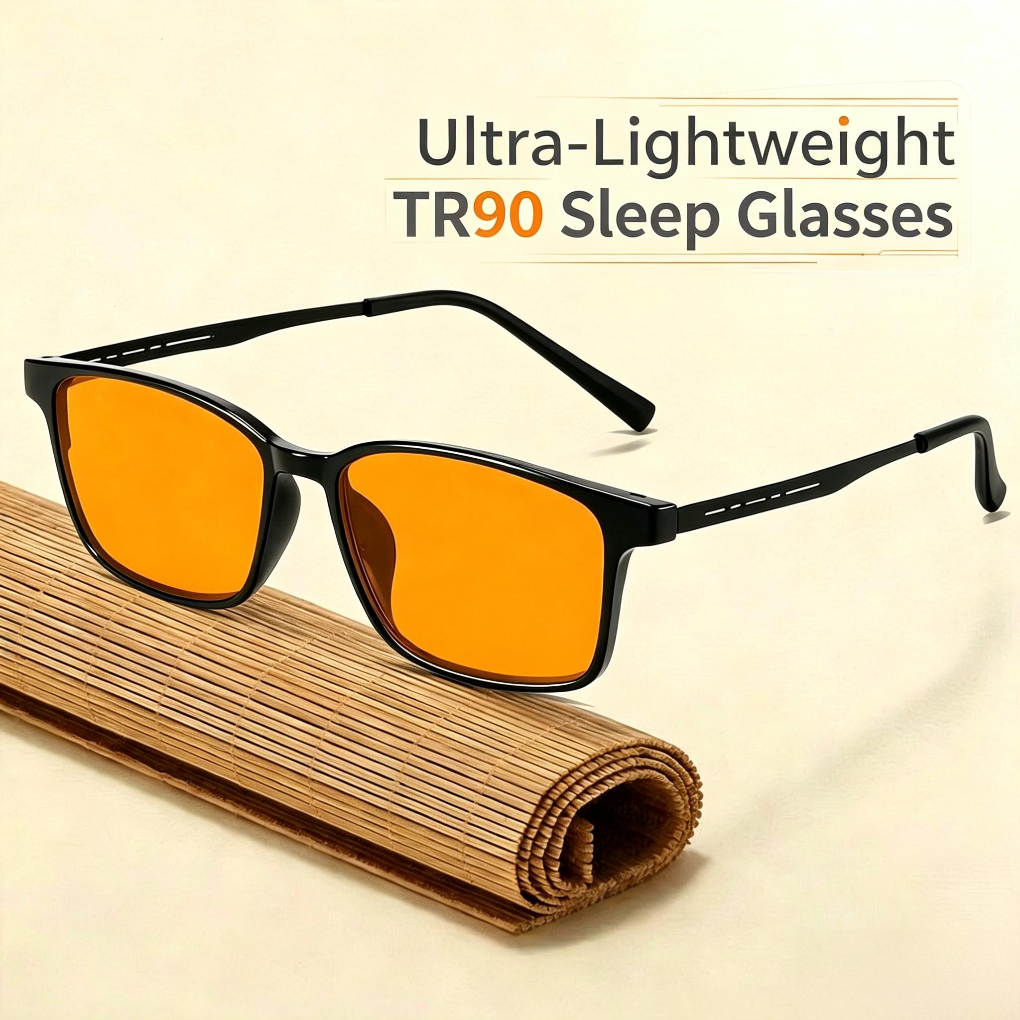 Gaming Glasses Blue Light - แว่นตาป้องกันแสงสีฟ้าสำหรับทุกเพศ – เลนส์สีส้มสำหรับเล่นเกมและใช้คอมพิวเตอร์ ช่วยลดอาการเมื่อยล้าของดวงตา รุ่น S69