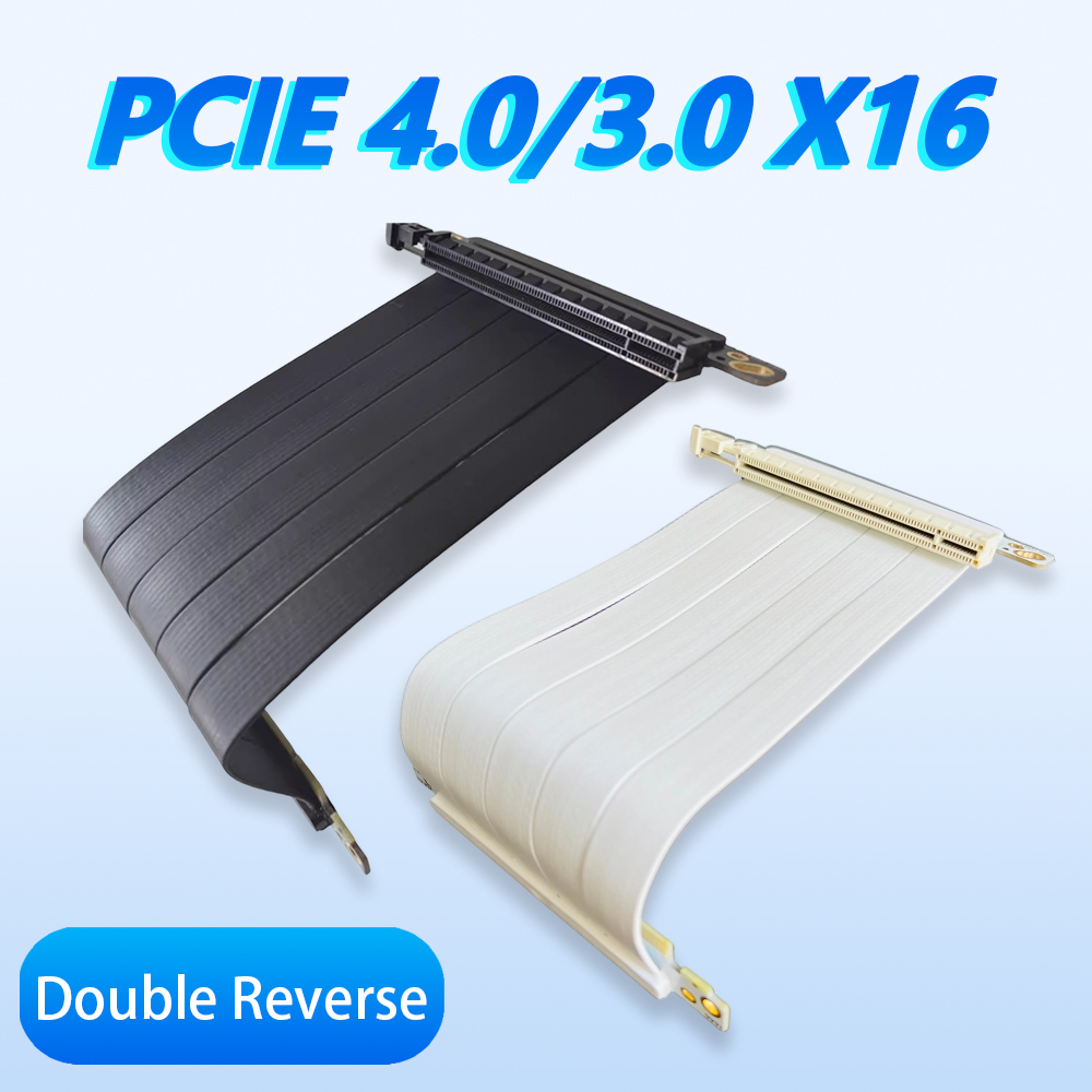 Pcie Riser Cable - สายต่อขยายการ์ดจอ PCIe 4.0 3.0 X16 แบบย้อนกลับคู่