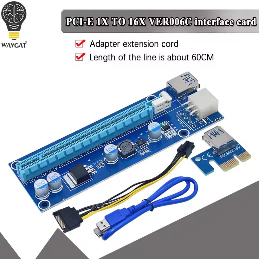 Pcie Riser Cable - VER006C การ์ด PCI-E Riser 006C PCIE
