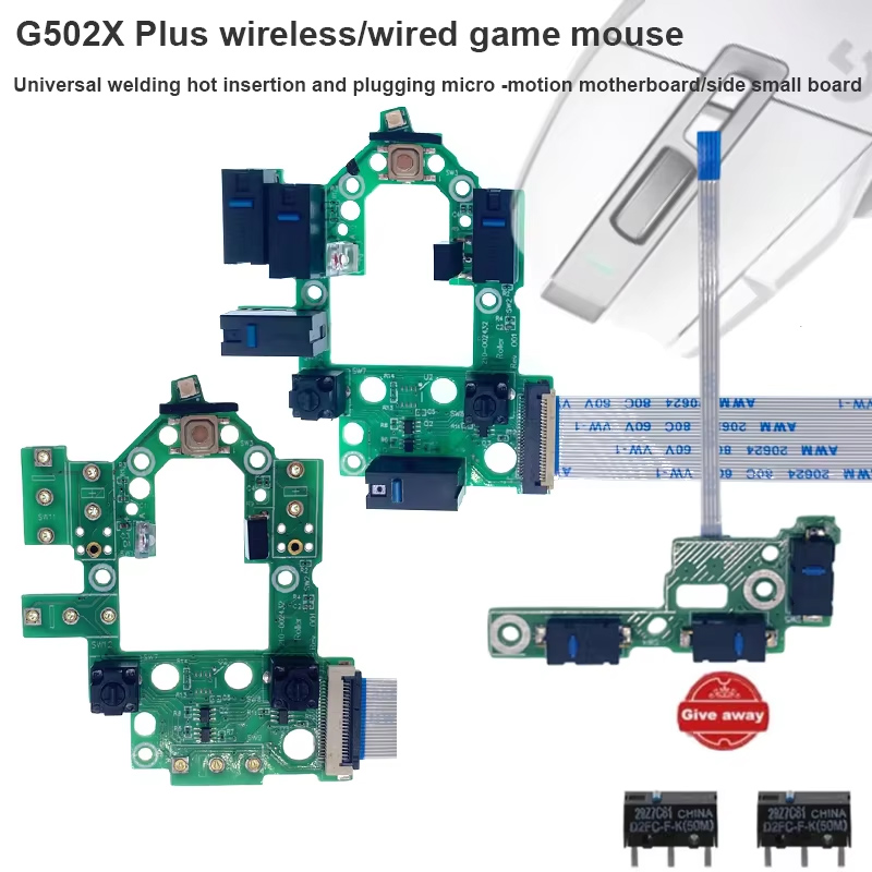 Wireless Gaming Mouse - Universal Hot-Swappable Microswitch และแผงด้านข้างอุปกรณ์เสริมสําหรับใช้งานร่วมกับ G502X PLUS