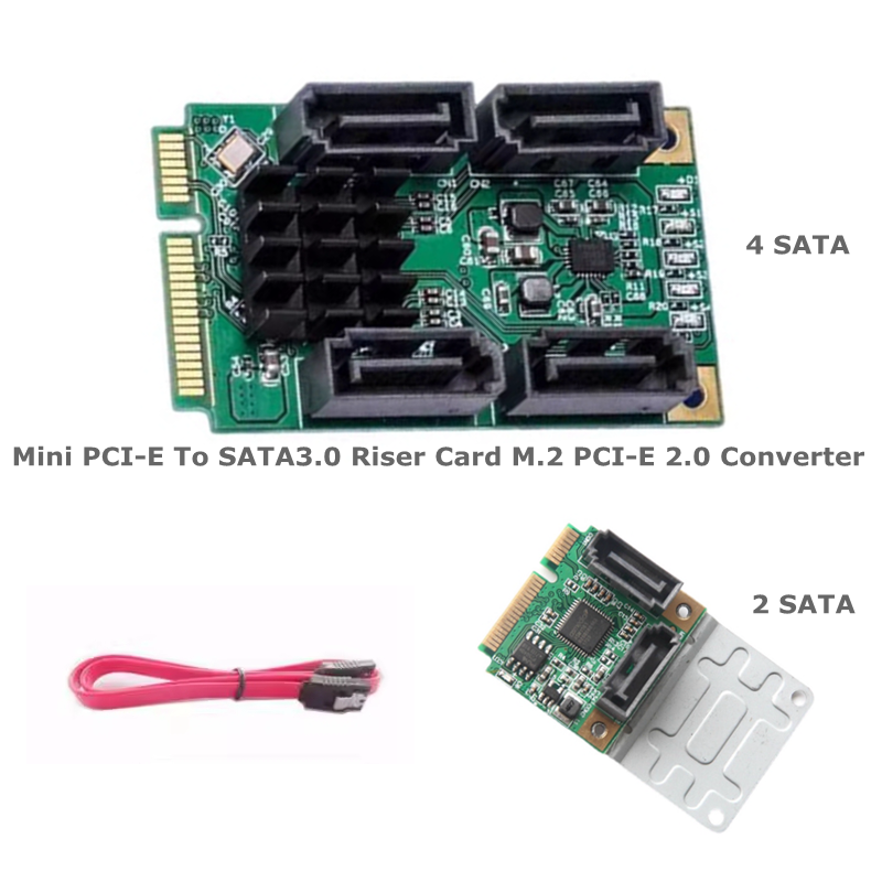 Pcie Riser Cable - การ์ดแปลง Mini PCI-E เป็น SATA3.0 รุ่น