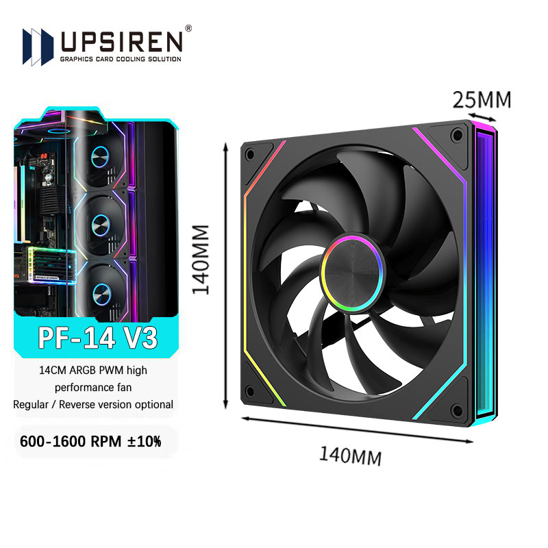 Argb Case Fan - พัดลมเคส UPSIREN PF-14 V3 ขนาด 140