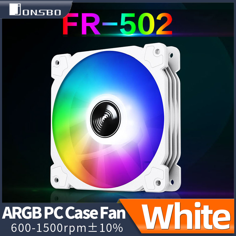 Argb Case Fan - Jonsbo FR-502 12 ซม.สีขาวพัดลม 12 V/4Pin