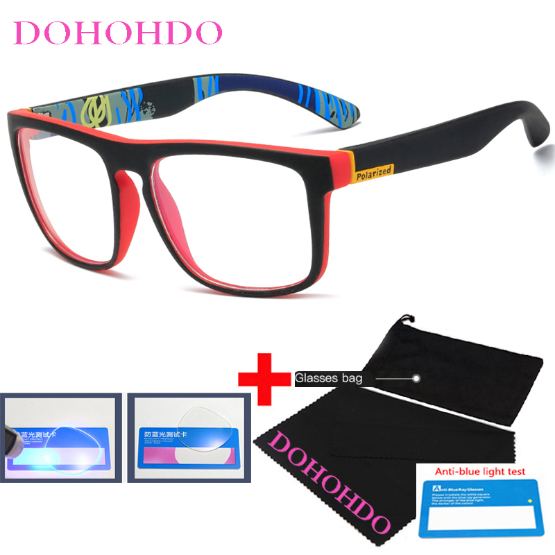Gaming Glasses Blue Light - DOHOHDO ใหม่ Anti Blue Light กรอบแว่นตาผู้ชายผู้หญิงแว่นตาสําหรับเล่นเกมคอมพิวเตอร์สีดําเลนส์แว่นตากรอบแว่นตา