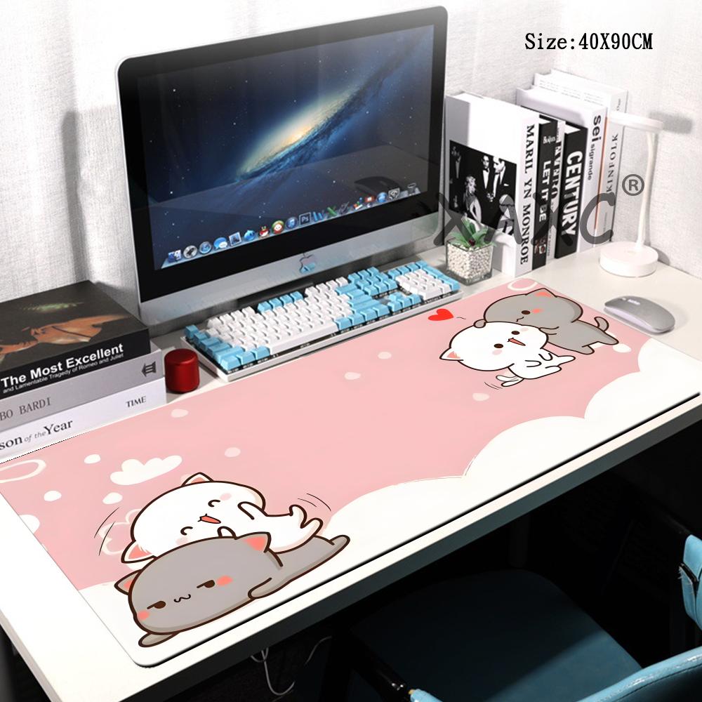 Pc Gaming Pink - แผ่นรองเมาส์เกมมิ่ง XXL ลายคาวาอี้ ขนาด 900x400x3 มม.