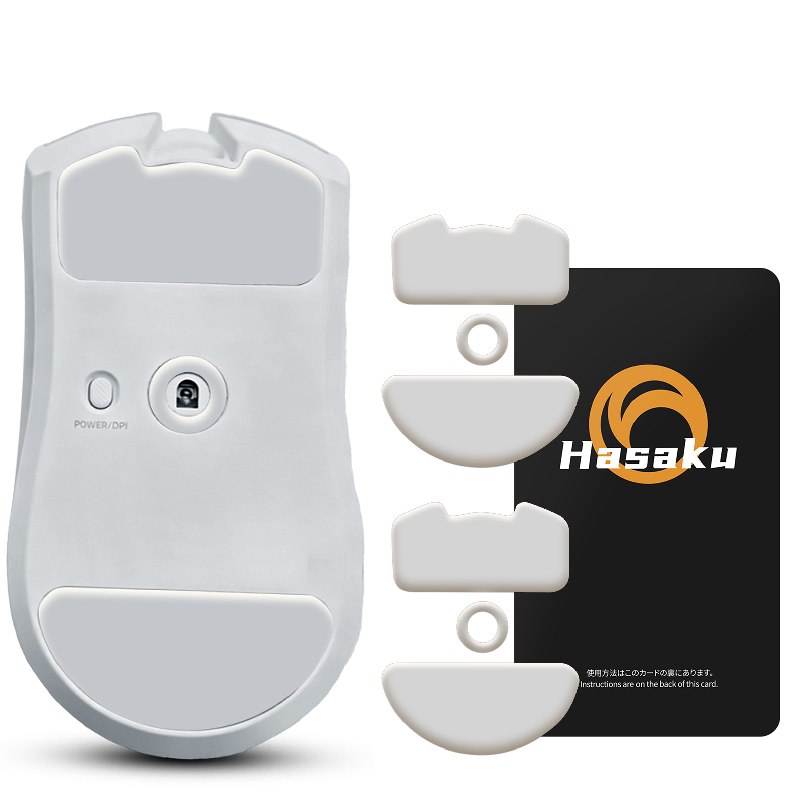 Wireless Gaming Mouse - 2 ชุด HASAKU แผ่นรองเมาส์สำหรับเล่นเกมขอบโค้งมนสำหรับเรเซอร์ ไวเปอร์ V4