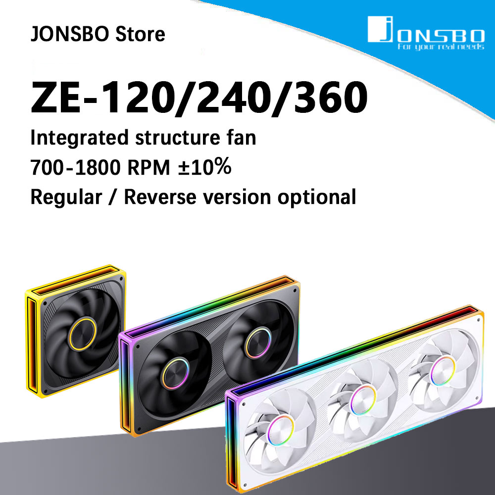 Argb Case Fan - JONSBO ZE-120/240/360 พัดลมเคส ARGB ขนาด 120