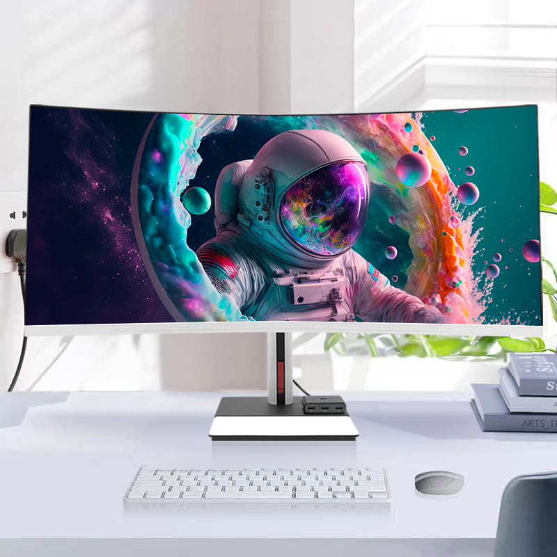 Pc Gaming All In One - คอมพิวเตอร์ตั้งโต๊ะหน้าจอโค้ง 4K ขนาด 34 นิ้ว ออลอินวัน