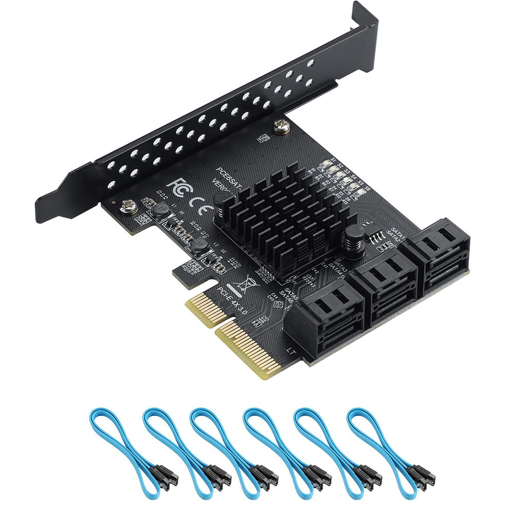 Pcie Riser Cable - การ์ด PCIe 4X 1X SATA 6