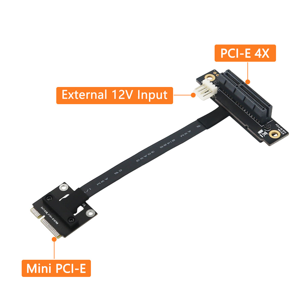เพิ่มการ์ด270องศา Mini PCIe PC - Pcie Riser Cable บทวิจารณ์และราคา