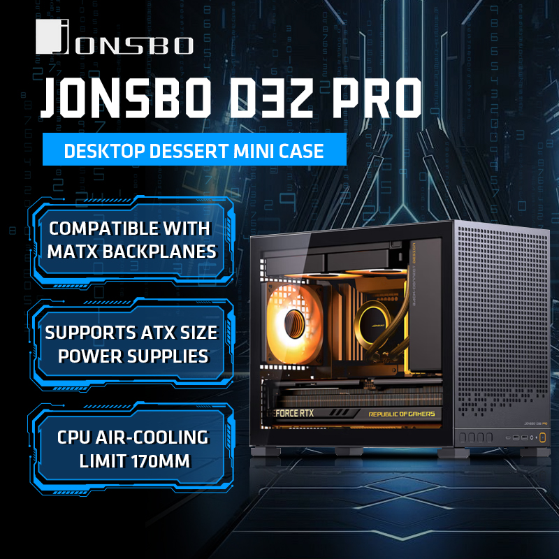 JONSBO D32 PRO ด้านหลังปลั๊กเม - Pc Gaming Jonsbo บทวิจารณ์และราคา