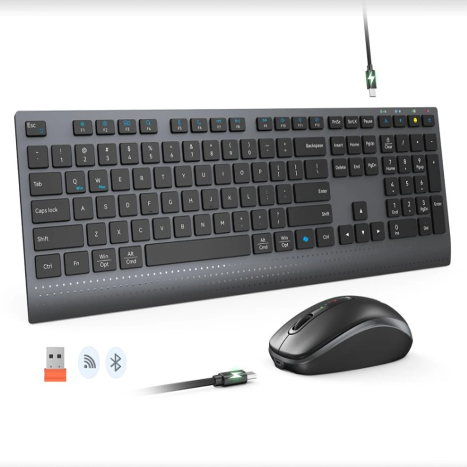ชุดคีย์บอร์ดและเมาส์ไร้สายแบบด - Pc Gaming Fullset บทวิจารณ์และราคา