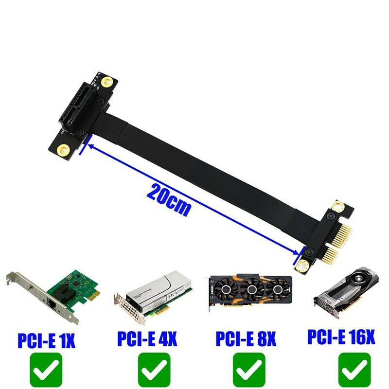 สายต่อขยายพอร์ต PCI-E 90 องศา  - Pcie Riser Cable บทวิจารณ์และราคา