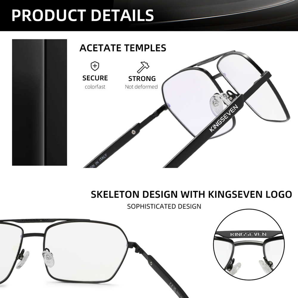 KINGSEVEN สี่เหลี่ยมผืนผ้า Ant - Gaming Glasses Blue Light บทวิจารณ์และราคา