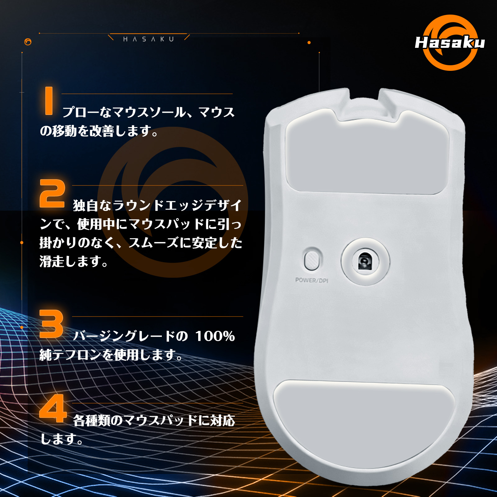 2 ชุด HASAKU แผ่นรองเมาส์สำหรั - Wireless Gaming Mouse บทวิจารณ์และราคา