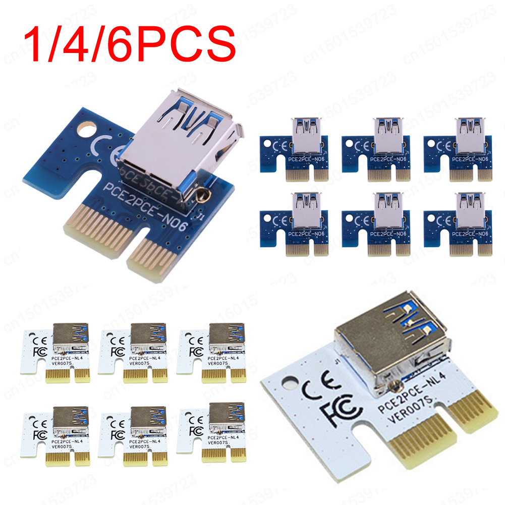 1/4/6ชิ้น PCI E X1อะแดปเตอร์1X - Pcie Riser Cable บทวิจารณ์และราคา