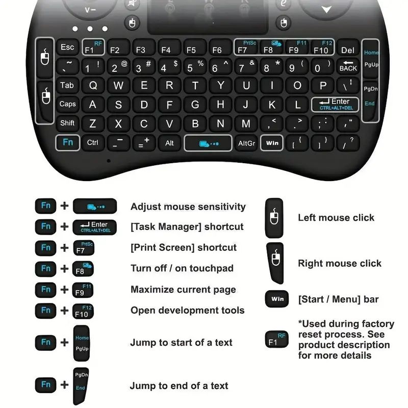 มินิคีย์บอร์ดไร้สาย 2.4GHz ไม่ - Wireless Gaming Mouse บทวิจารณ์และราคา